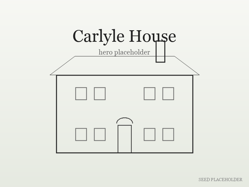 Stylized illustration of Carlyle House (colonial-era residence).