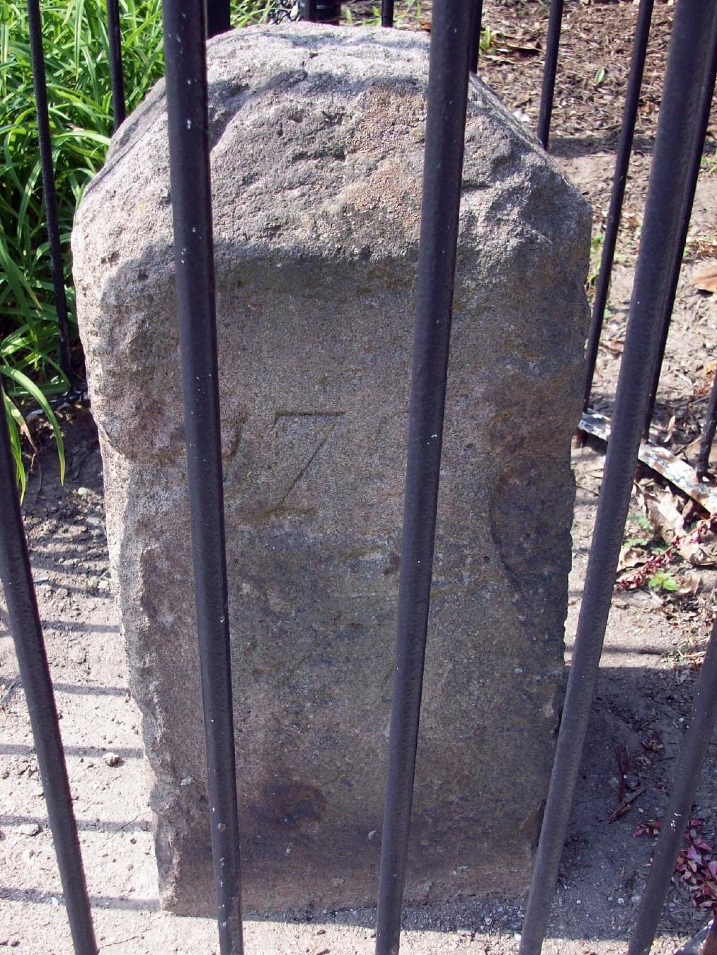 Boundary Stone NE 2 between the District of Columbia and Takoma Park , Maryland (6980 Maple Street NW} Boundary Stone