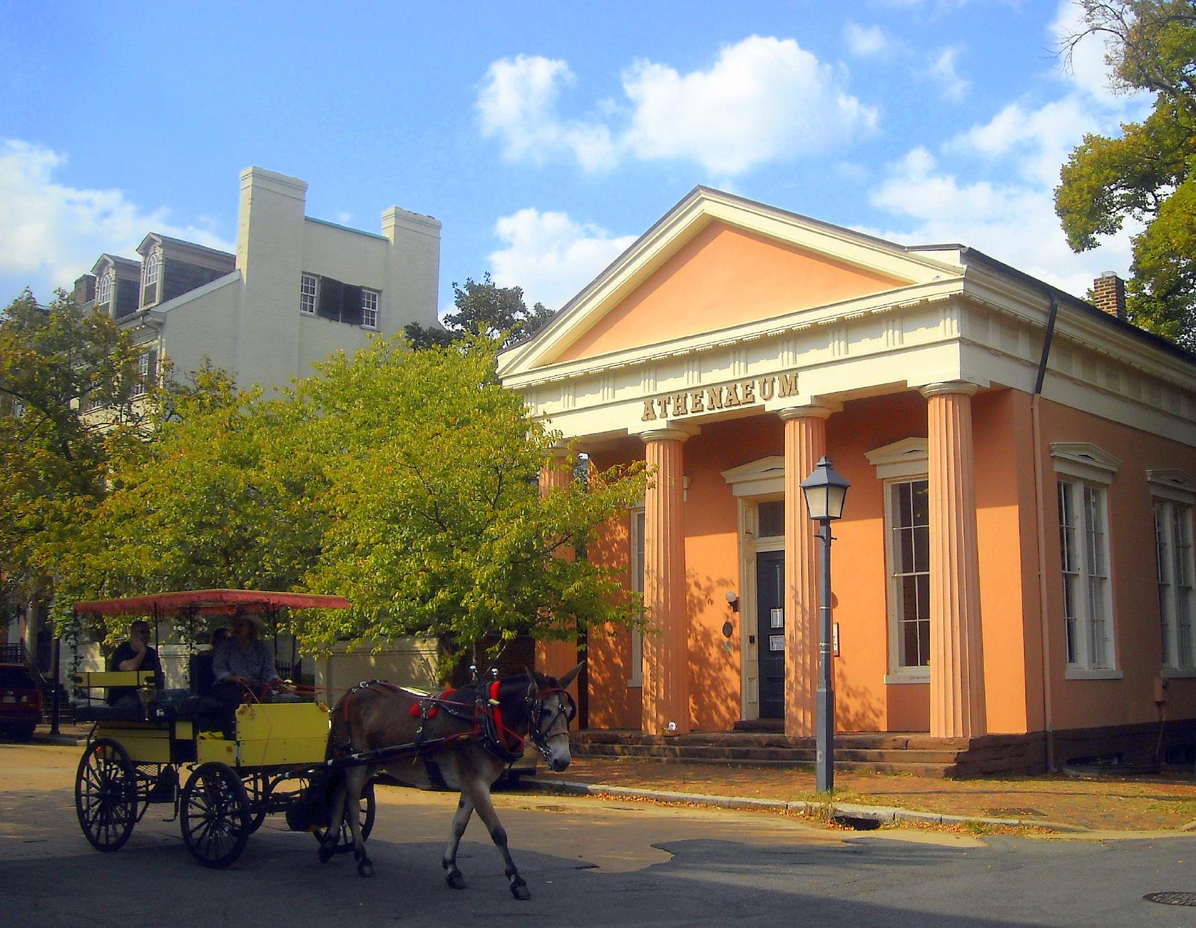 Old Dominion Bank Building (now known as Athenaeum, an art gallery operated by the Northern Virginia Fine Arts Association) at 201 Prince Street in Old Town Alexandria , Virginia . The building is listed on the National Register of Historic