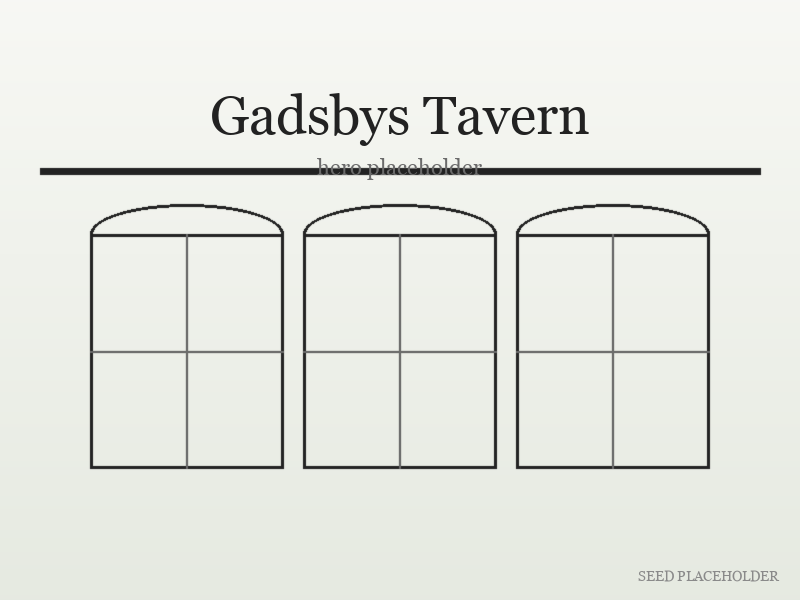 Stylized illustration of Gadsbys Tavern (colonial-era commercial building).