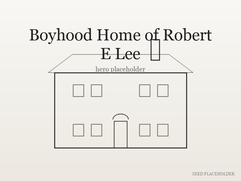 Stylized illustration of Boyhood Home of Robert E Lee (antebellum residence).