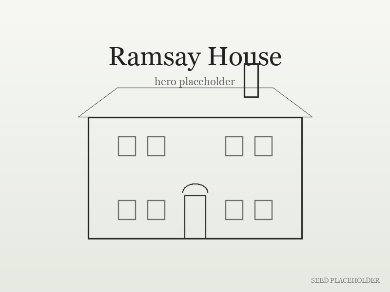 Stylized illustration of Ramsay House (colonial-era residence).