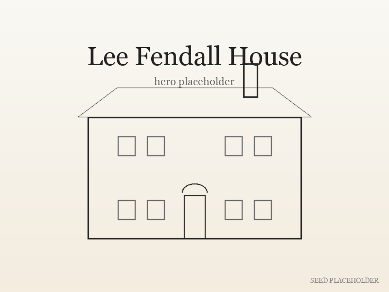 Stylized illustration of Lee Fendall House (early-republic-era residence).