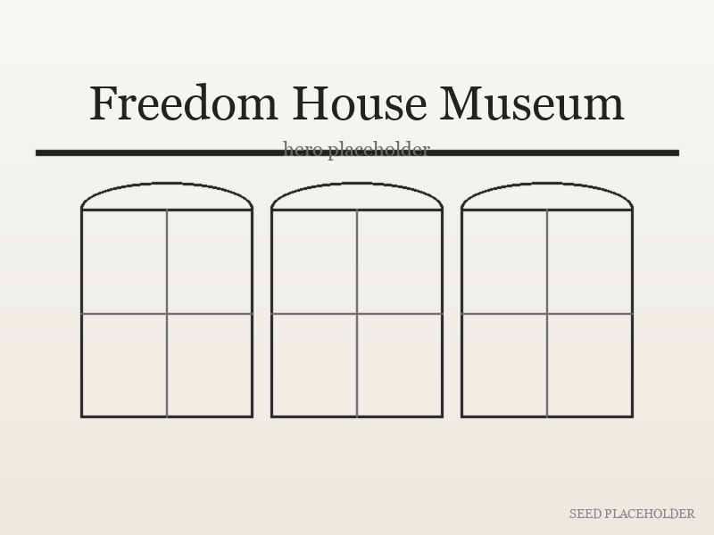 Stylized illustration of Freedom House Museum (antebellum commercial building).