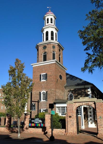Christ Church is an Episcopal church located at 118 North Washington Street, with an entrance at 141 North Columbus Street, in Old Town Alexandria, Virginia. It was built from 1765 to 1773 under the supervision of James Parsons, who was sec