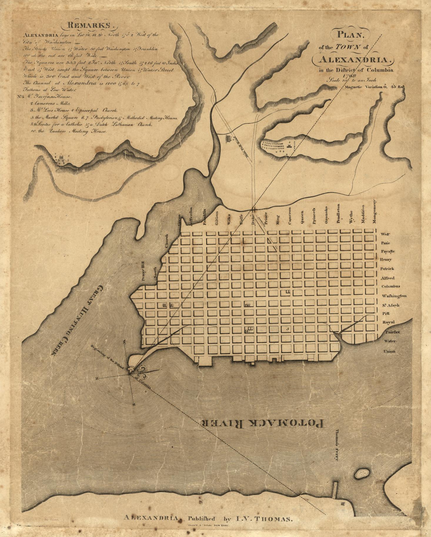 Plan of the Town of Alexandria in the District of Columbia